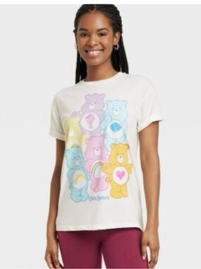 Women's Care Bears Short Sleeve Graphic T-Shirt - Off-White Size XL